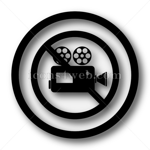 600x600 Forbidden Video Camera Simple Icon Button