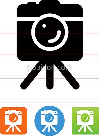 400x547 Dslr Camera On Tripod Icon