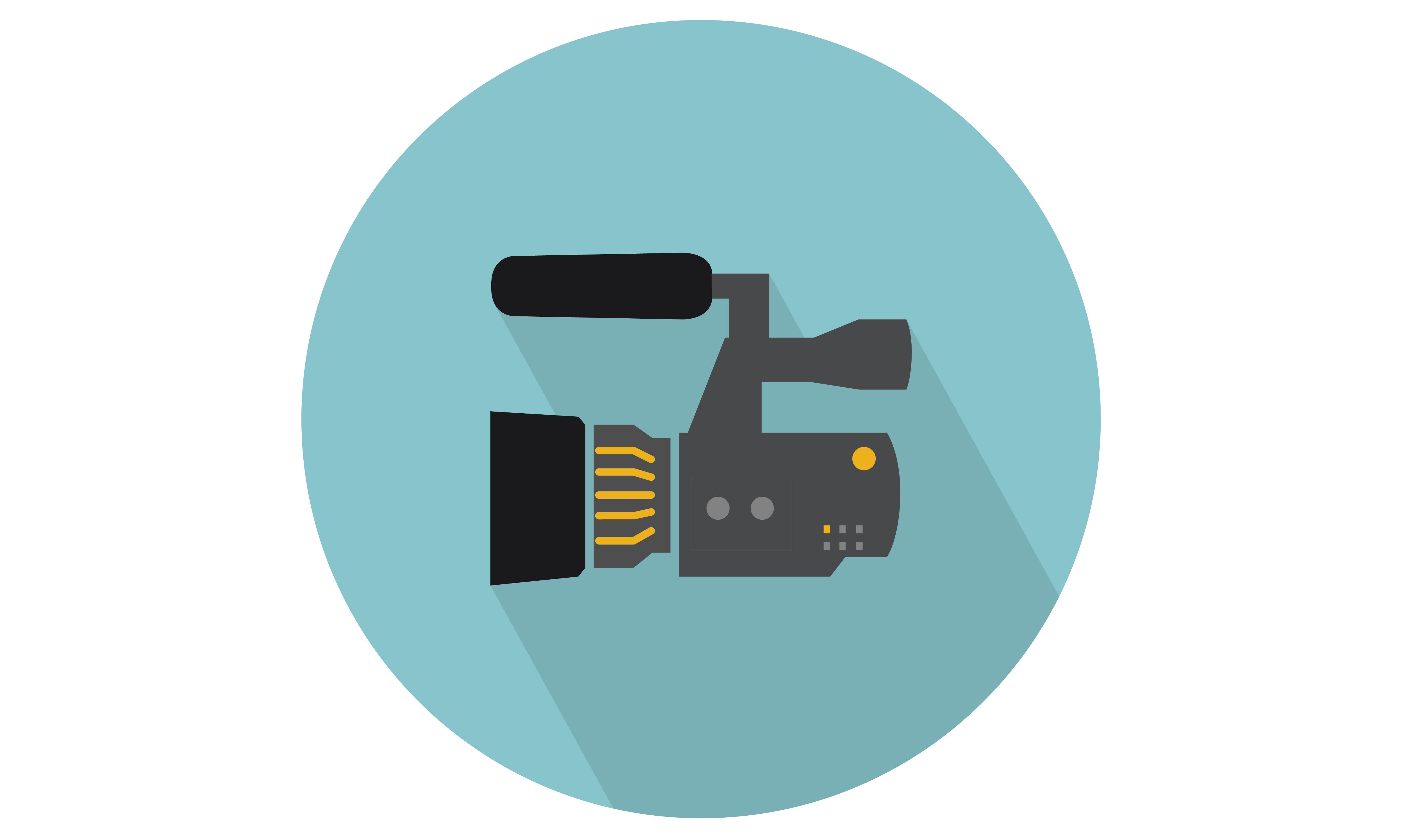 News Video Camera Camcoder Flat Icons With Background 5000x3000 News Video Camera Camcoder Flat Icons With Background