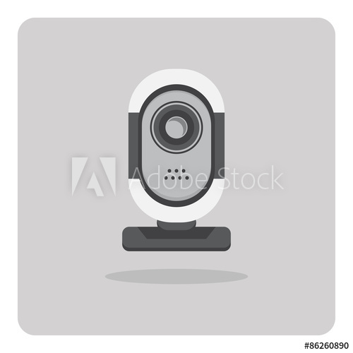 Vector Of Flat Icon, Webcams Camera On Isolated Background 500x500 Vector Of Flat Icon, Webcams Camera On Isolated Background