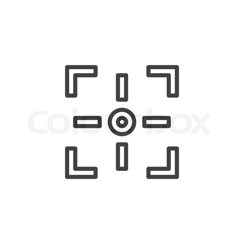 800x800 Camera Focus Outline Icon Linear Stock Vector Colourbox