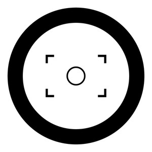 300x300 Camera Focus Icon Black Color In Circle Vector Illustration