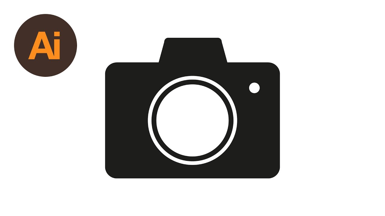 1280x720 Learn How To Draw A Camera Icon In Adobe Illustrator Dansky