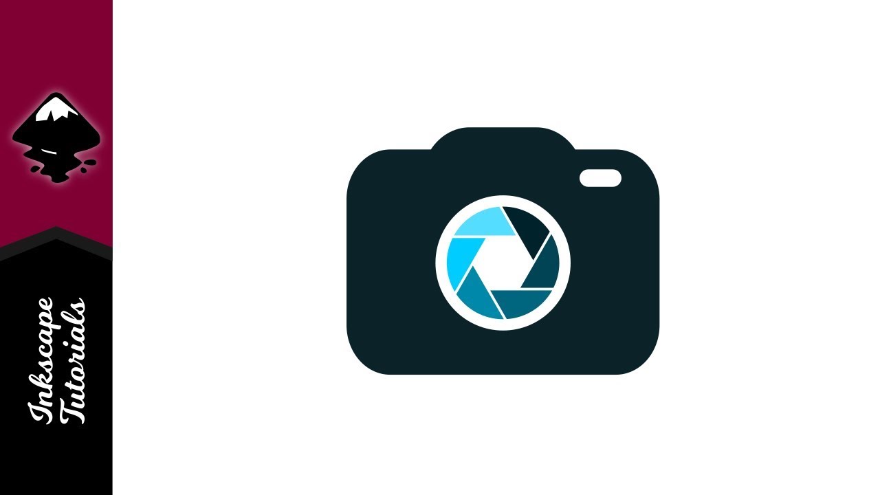 1280x720 Inkscape Tutorial Flat Camera Icon Graphic Lens Logo