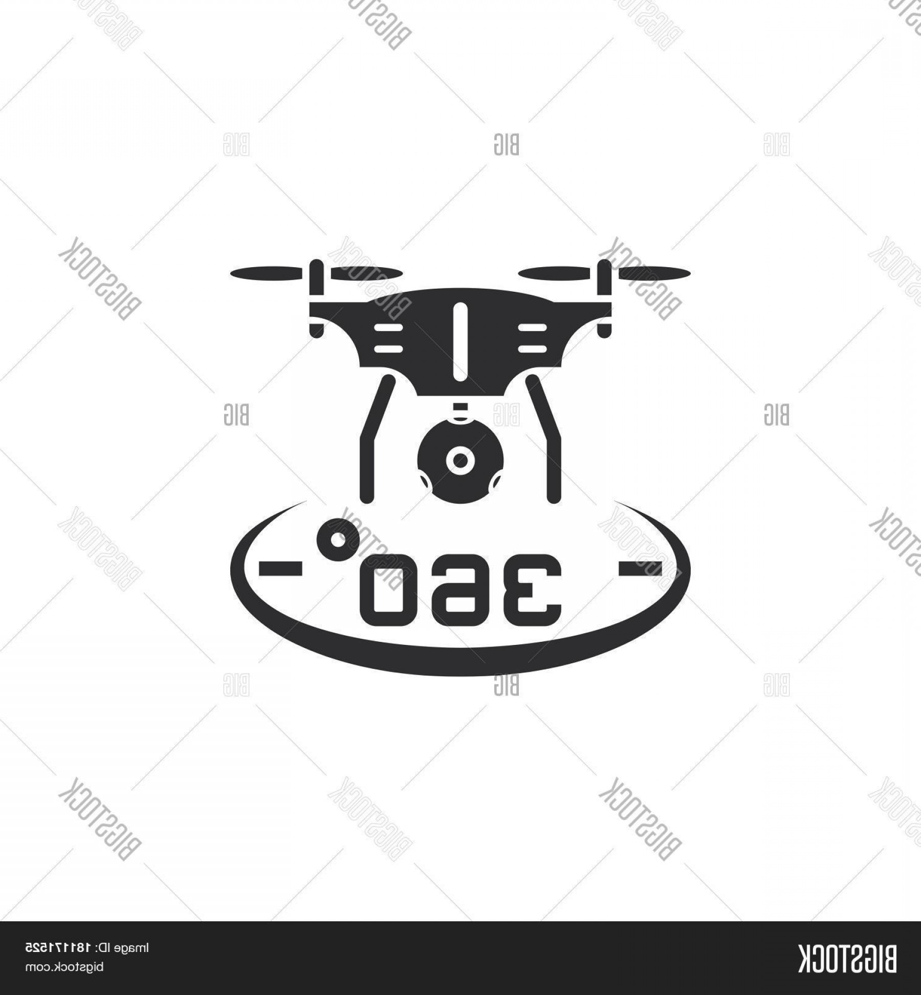 1800x1944 Stock Vector Drone Quadrocopter With Degree Panoramic Camera Icon