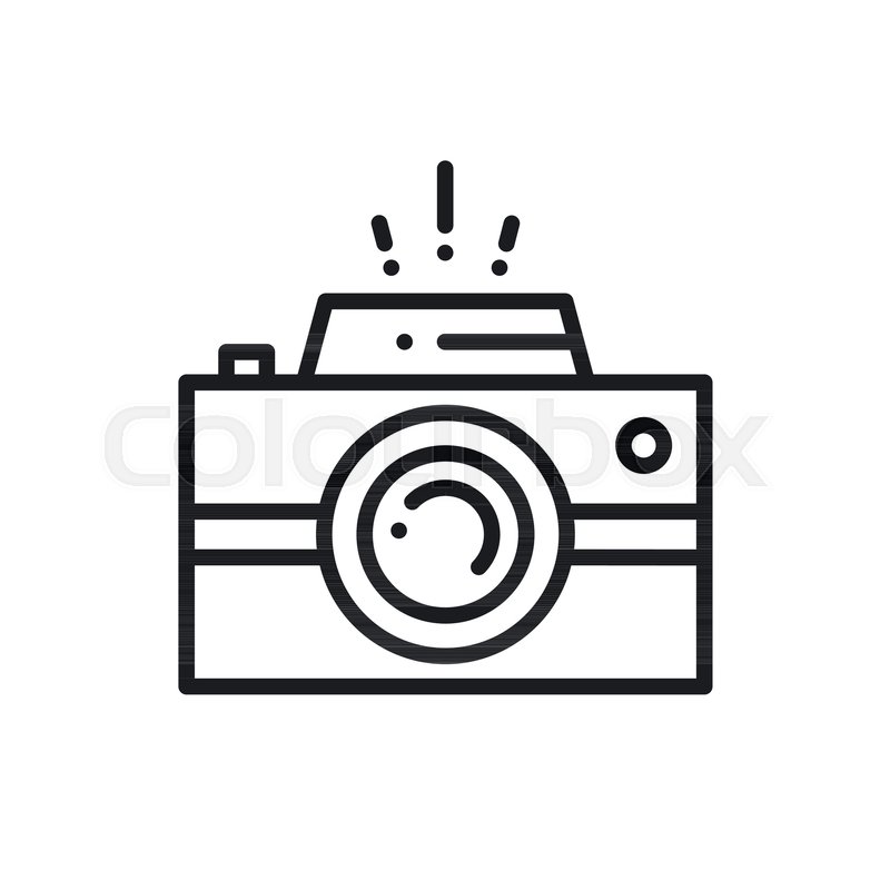 800x800 Camera Line Icon Photography Logo Stock Vector Colourbox