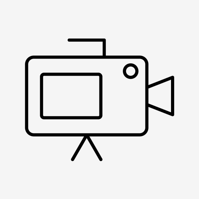 640x640 Video Camera Line Black Icon, Video Camera, Camera, Video Png