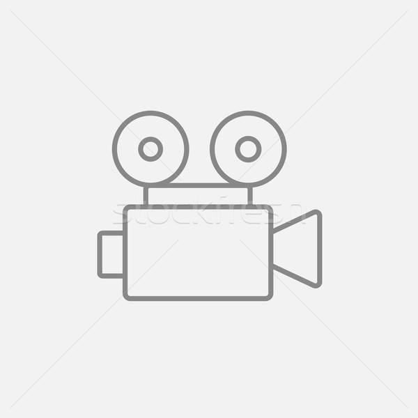 600x600 Video Camera Line Icon Vector Illustration Andrei Krauchuk