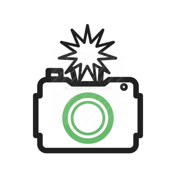 600x600 Camera Click Line Green Black Icon