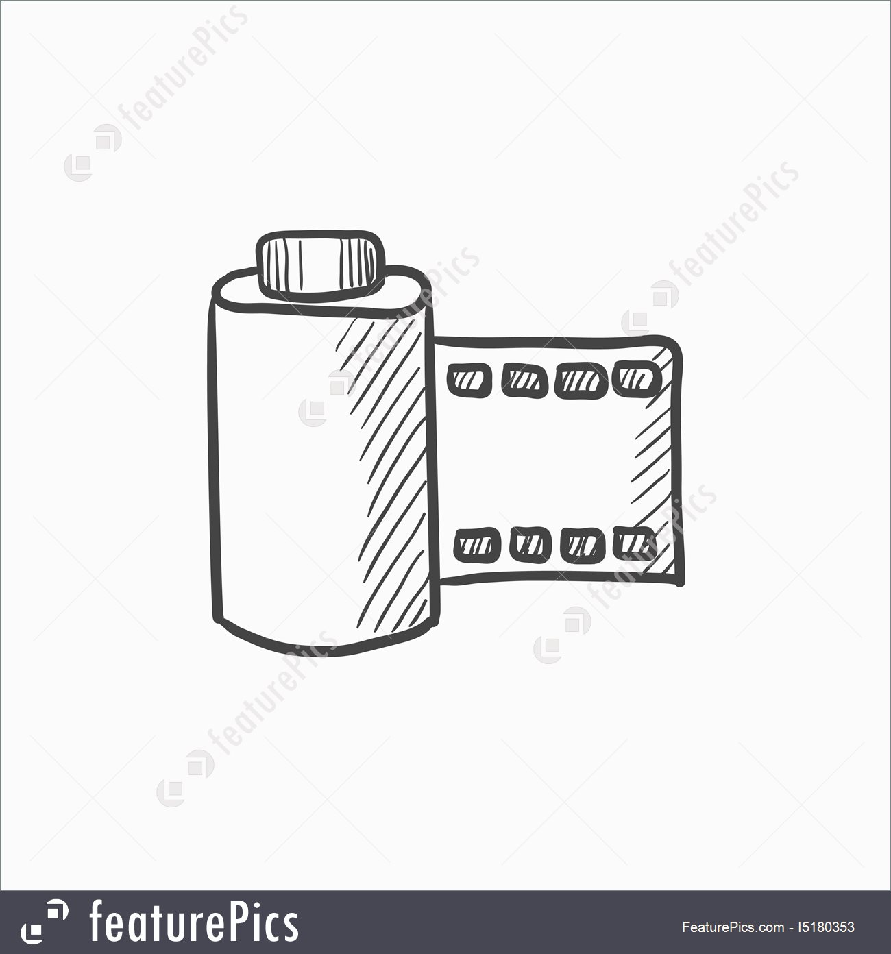 1300x1392 Illustration Of Camera Roll Sketch Icon