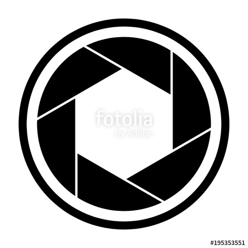 500x500 Camera Shutter Icon Symbol And Shutter Blade Vector Illustration