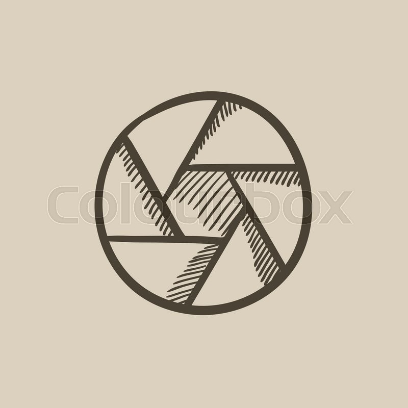 800x800 Camera Shutter Vector Sketch Icon Stock Vector Colourbox