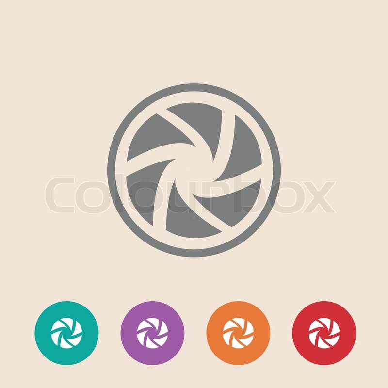 800x800 Flat Camera Shutter Icon On Background Stock Vector Colourbox