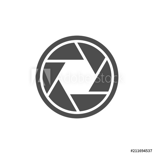 500x500 Camera Shutter Icon, Aperture Value Icon, Objective Lens Symbol