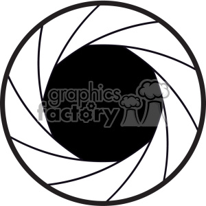 300x300 Vector Black And White Camera Shutter Icon Clipart Royalty Free