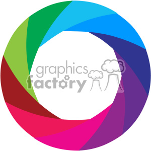 300x300 Vector Camera Shutter Colorful Flat Design No Border Icon Clipart