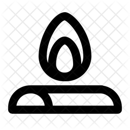 256x256 Camp Fire Icon Of Line Style