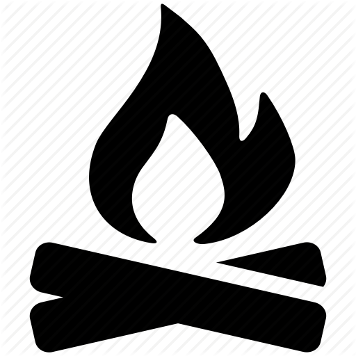 512x512 Campfire, Camping, Cooking, Fire, Flame, Hot, Wood Icon