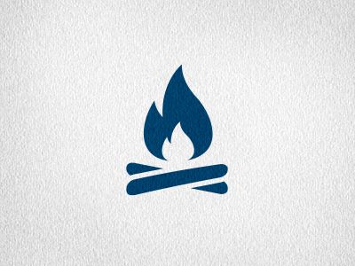 400x300 Campfire Icon Logo Design Fire Tattoo, Camp Fire Tattoo