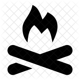 256x256 Campfire Icon Of Glyph Style