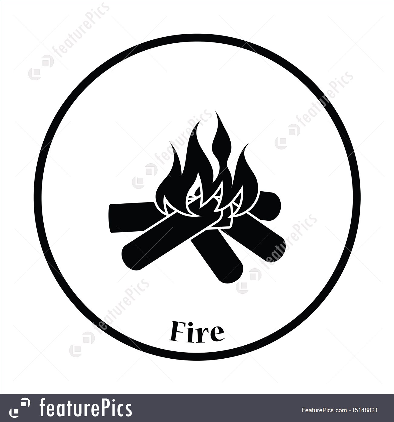 1300x1392 Illustration Of Camping Fire Icon