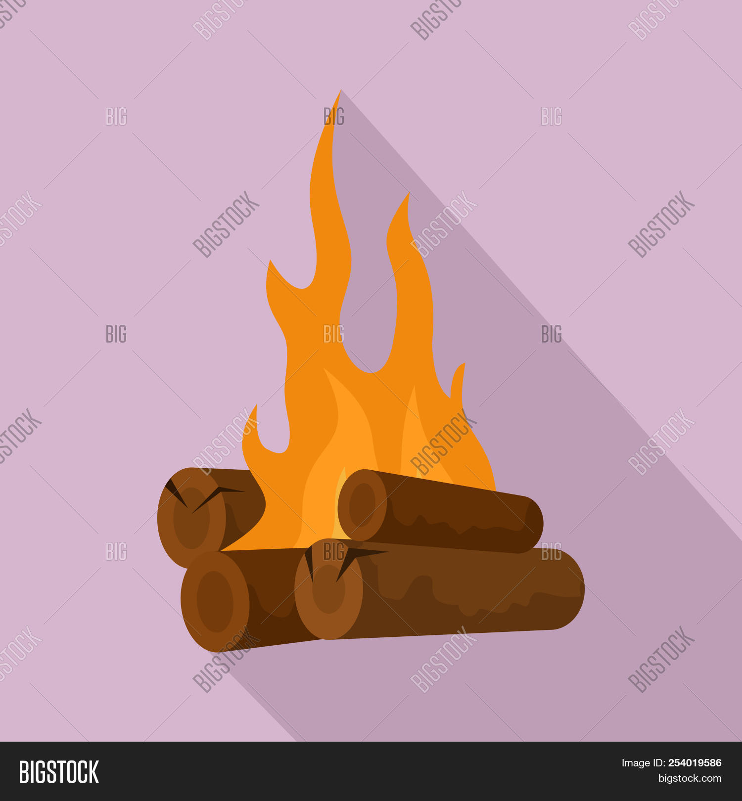 1500x1620 Long Camp Fire Icon Flat Illustration Of Long Camp Fire Image