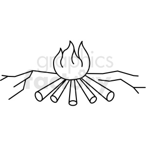 300x300 Black And White Camp Fire Icon Clipart Royalty Free Gif, Png