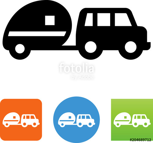 500x469 Suv With Camper Icon Stock Image And Royalty Free Vector