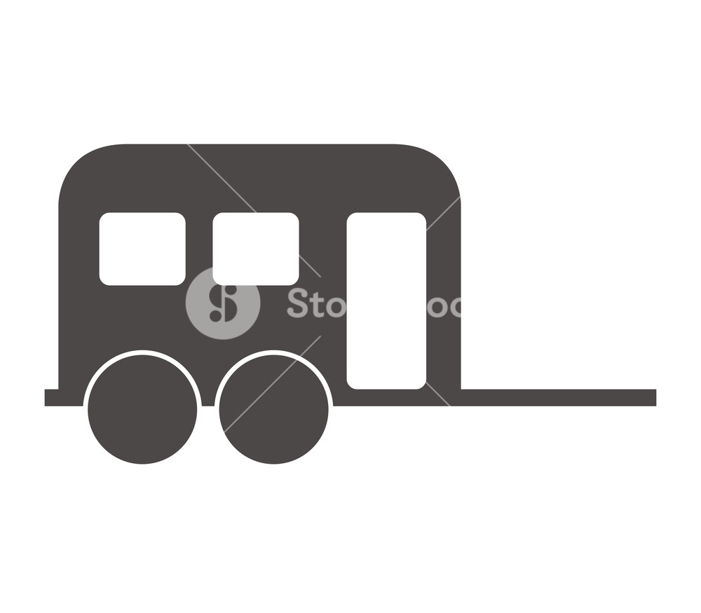 1000x875 Camper Icon On White Background Royalty Free Stock Image