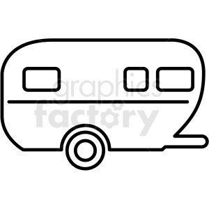 300x300 Camper Trailer Icon Clipart Outline Royalty Free Gif, Png