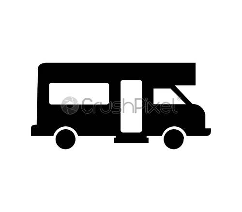 500x438 Camper Icon, Stock Vector Crushpixel