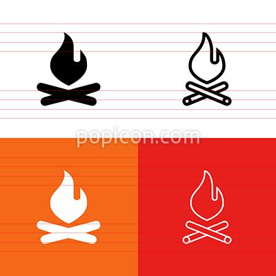 400x400 Campfire Icon Set