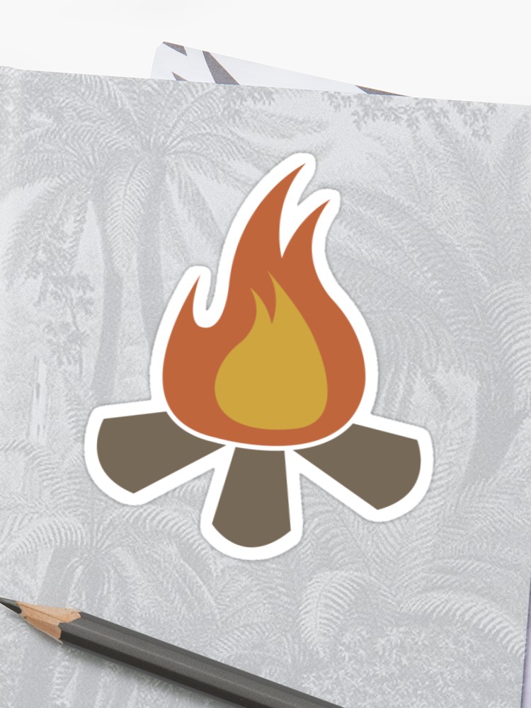 750x1000 Campfire Icon Sticker