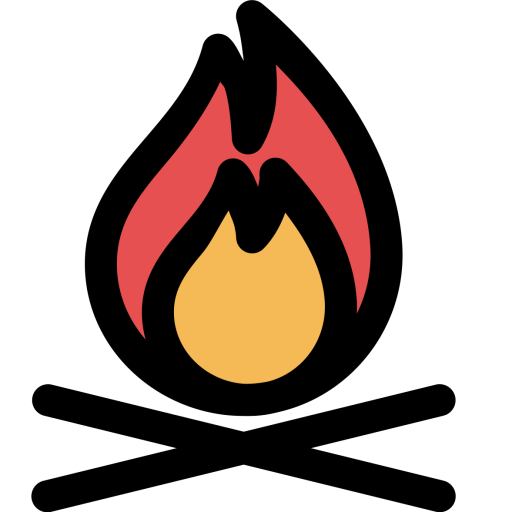 512x512 Campfire Icon Of Colored Outline Style