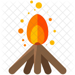 256x256 Campfire Icon Of Flat Style