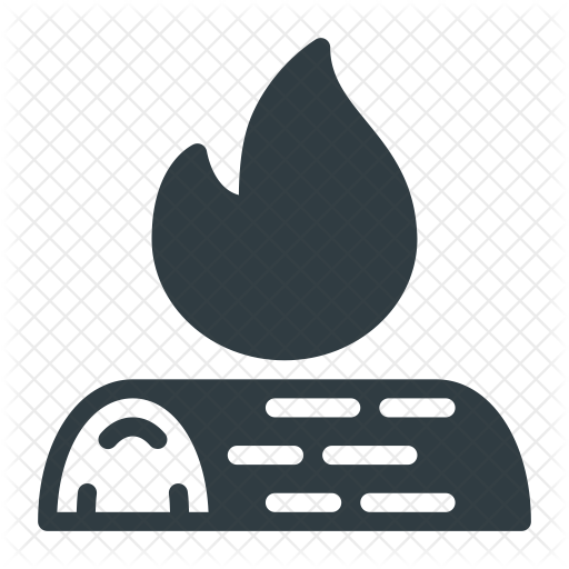 512x512 Campfire Icon Of Glyph Style
