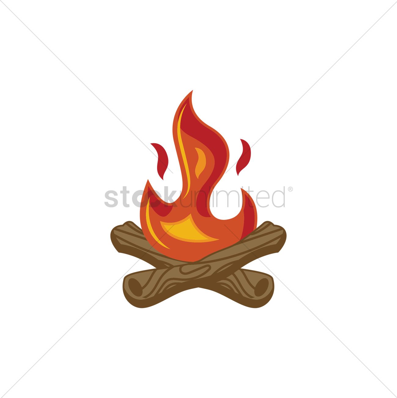 1299x1300 Campfire Icon Vector Image