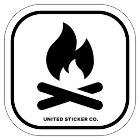 275x275 Campfire Icon Decal United Sticker Co