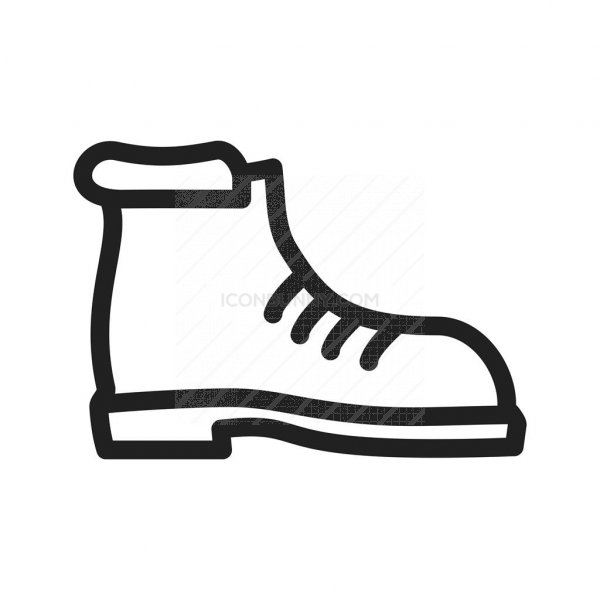 600x600 Camping Boot Line Icon