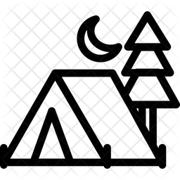 256x256 Camping Icon Of Line Style