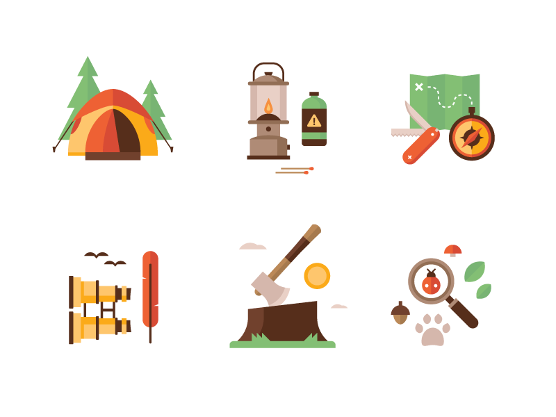 800x600 Camping Icons