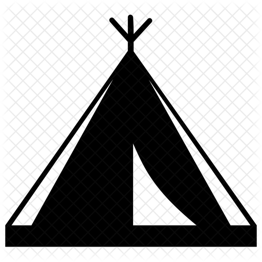 512x512 Camping Tent Icon Of Glyph Style
