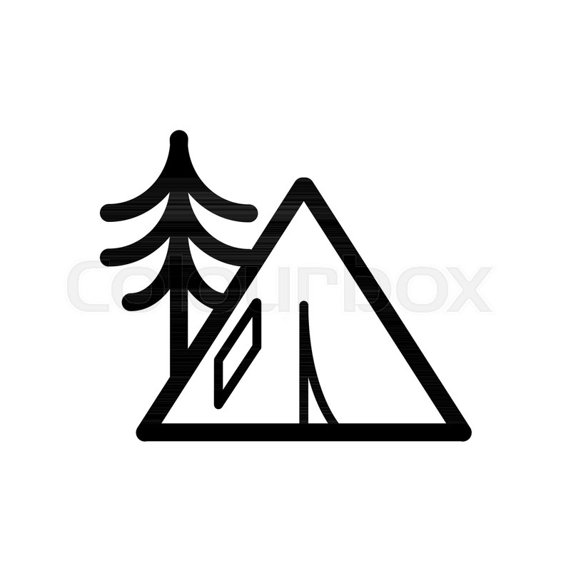 800x800 Camping Tent Icon Outline Vector Stock Vector Colourbox