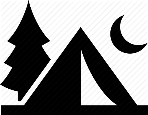 512x397 Camping, Moon, Night, Outdoor Recreation, Overnight, Tent, Tree Icon