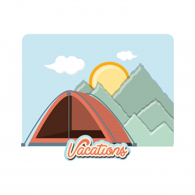 626x626 Travel Vacation With Camping Tent Icon Vector Ilustration Vector