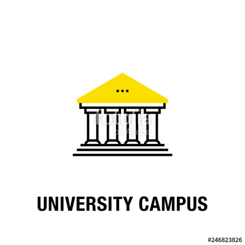 500x500 University Campus Icon Concept Stock Image And Royalty Free