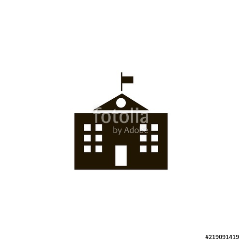 500x500 University Campus Icon Icon Flat Design Stock Image And Royalty