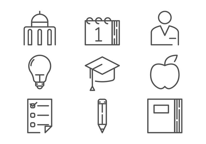 700x490 Campus Icon Outline Vectors