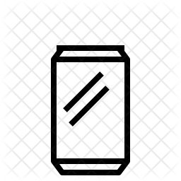 256x256 Softdrink Can Icon Of Line Style