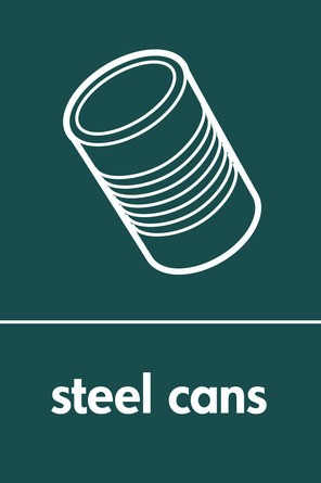 296x445 Steel Cans Signage